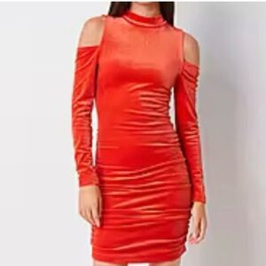 NWT Juicy Couture cold shoulder sports car red dress